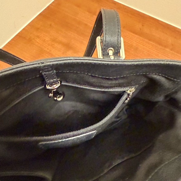 Coach Signature Stripe Mixed Media Medium Tote F11529 Shoulder HandbagAuthentic - Picture 11 of 12